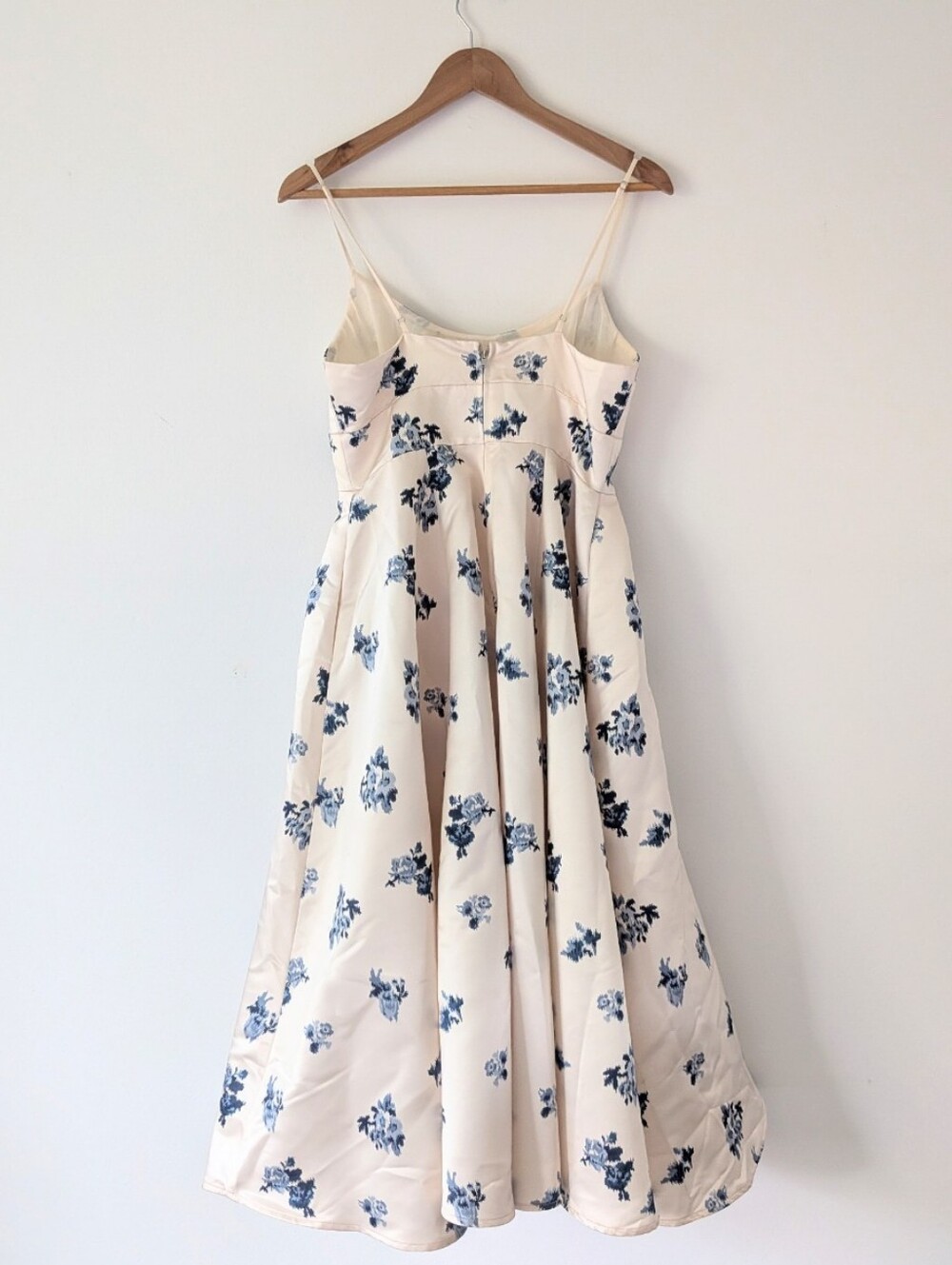 NWT! Anthropologie BHLDN Gabriella A-Line Duchess Satin Midi Dress - Picture 4 of 7